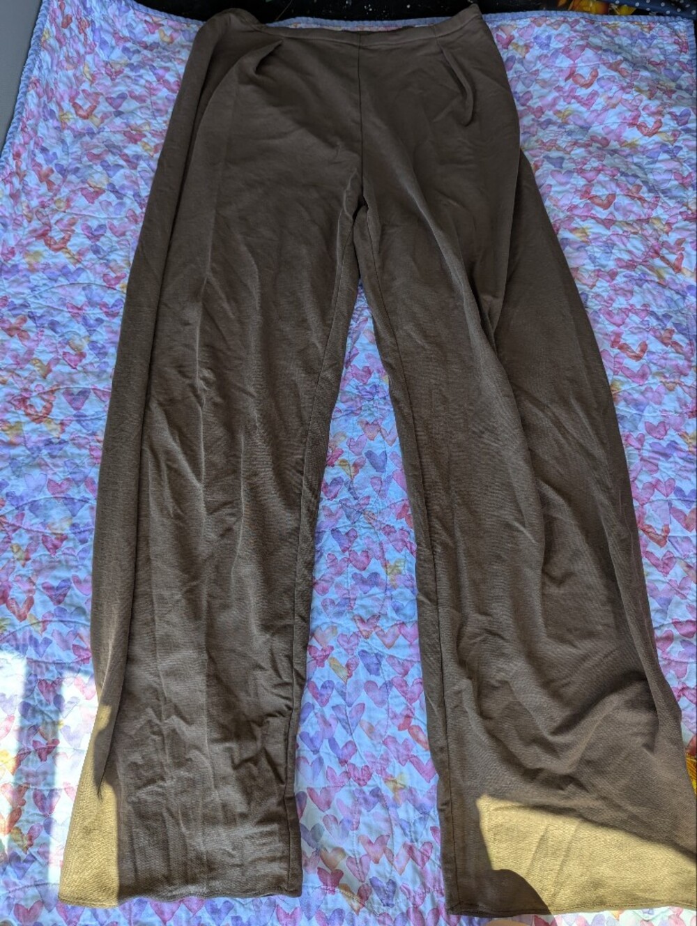 OGL Women's Small Wrinkle Resistant Cotton Linen Mid Rise Straight-Leg pants